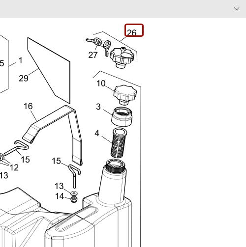 McCormick Fuel Cap and Key - 6512925M91