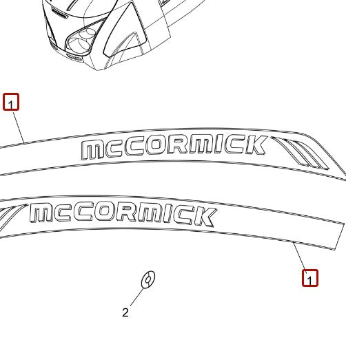 McCormick Left Hand Hood Decal - 6514815M1