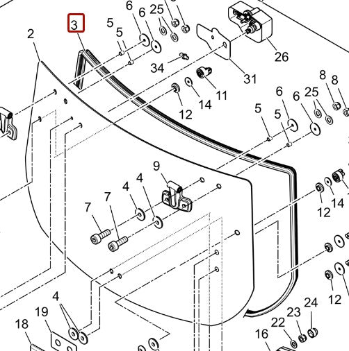 McCormick Rear Glass Rubber Gasket - 6518576M1