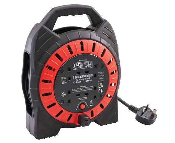 Faithfull 10m Cable Reel - XMS24CABLE10