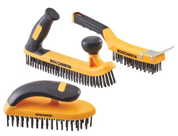 Roughneck 3 Piece Heavy Duty Wire Brush Set - XMS24WBRUSH