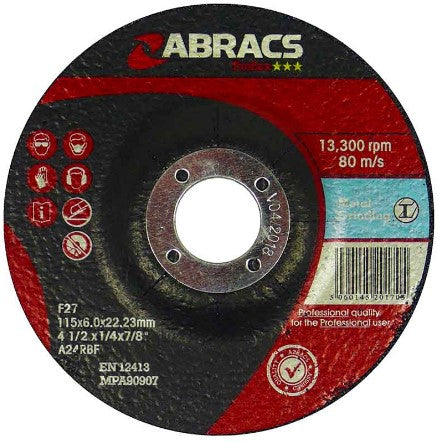 Abracs Proflex Grinding Disc 115 x 6 x 22mm - PF11560DM