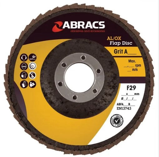 Abracs Aluminium Oxide 60 Grit Flap Disc - FA115B060