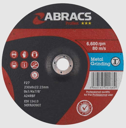 Abracs Grinding Disc 230 x 6 x 22mm - PF23060DM