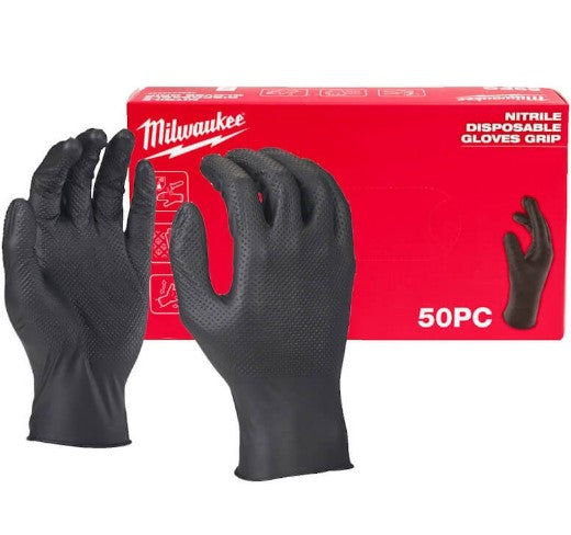 Milwaukee Nitrile Disposable Gloves - Box of 50 (Size 10)