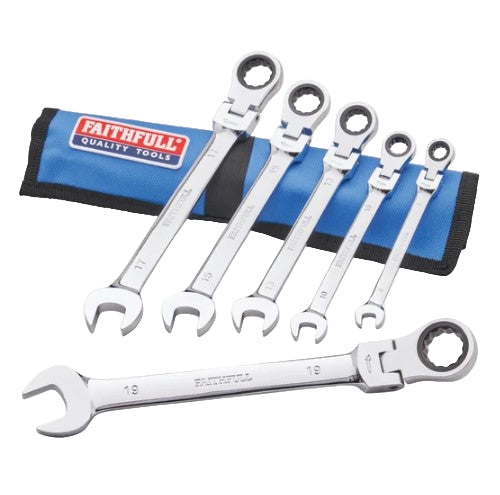 Faithfull 6pc Ratcheting Combination Spanner Set - XMS25SPANNER
