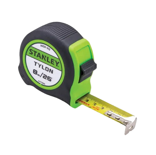 STANLEY Hi-Viz Tylon Tape 8m (26ft) - XMS25TAPE8