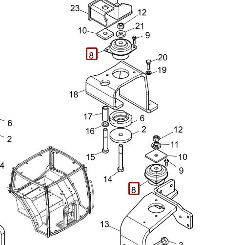 McCormick Cab Vibration Mount - 6607668A2