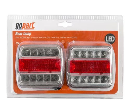 LED Rear Light Set Square - LA99200SGP