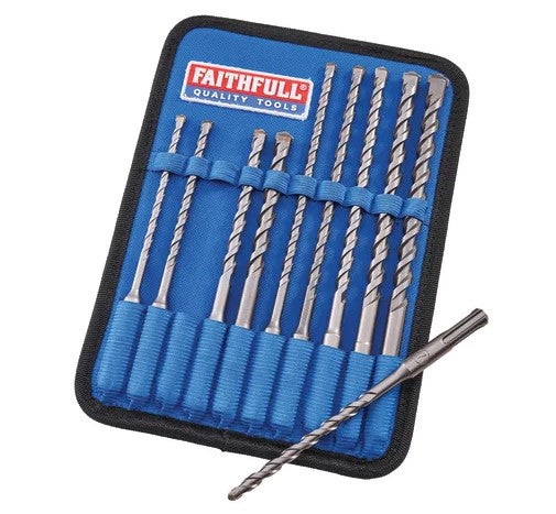 Faithfull 10 Piece SDS Drill Bit Set - XMS24SDSSET