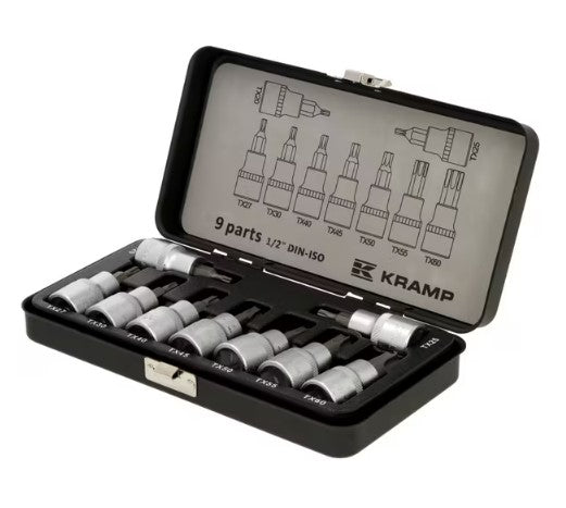 9pc 1/2" Torx Socket Set