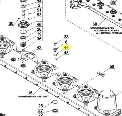 McHale O Ring Seal Mower Bed - CSE00855