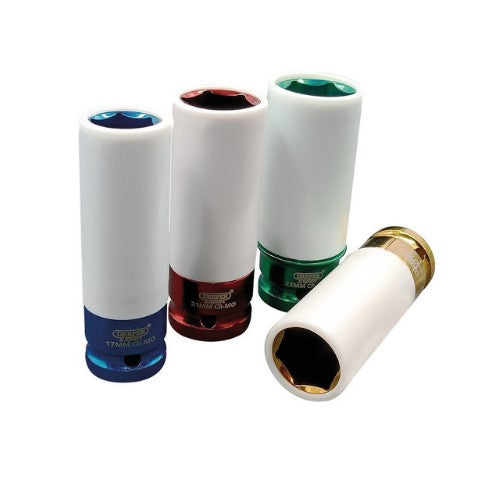 Draper Expert 4pc Alloy Wheel Sockets 1/2" - 82972
