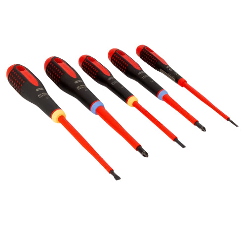 Bahco 5pc Slim VDE Insulated Screwdriver Set - 9882SL