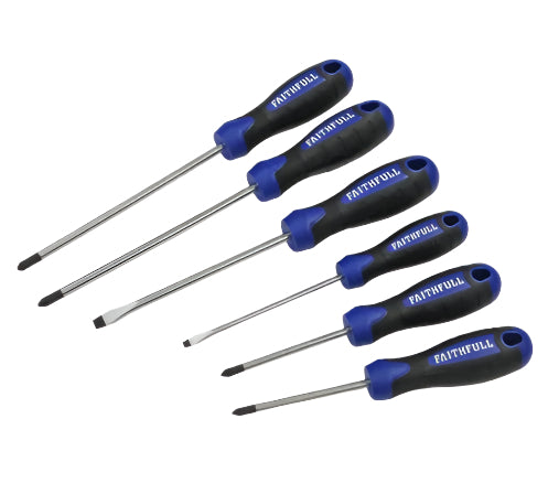 Faithfull 6pc Soft Grip Screwdriver Set - FAISDSET6PRO