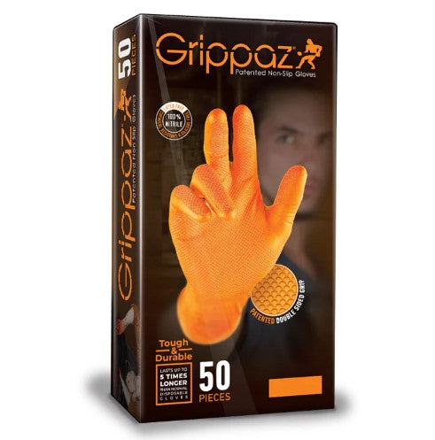 Grippaz Orange Nitrile Grip Glove - Size X-Large